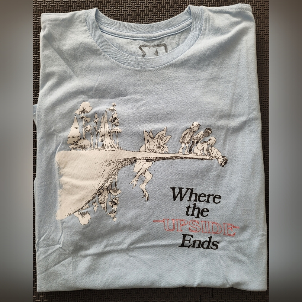 Where The Upside Ends XL T-shirt. Stranger Things/Where The Sidewalk Ends Parody
